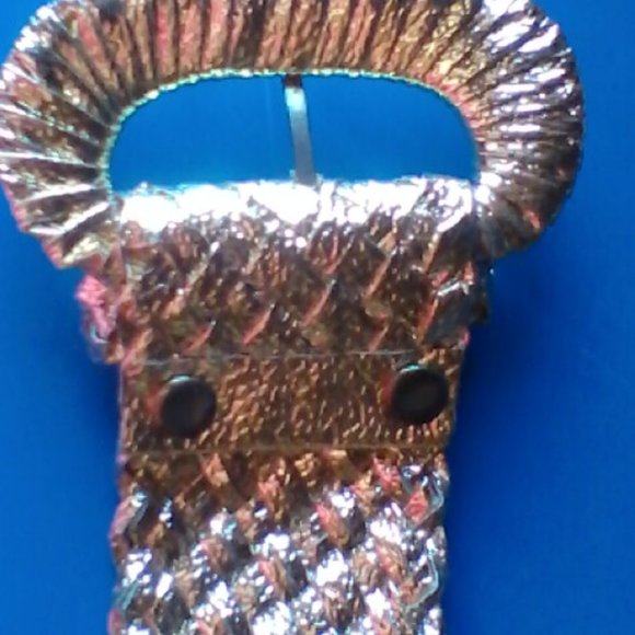 Vintage 70's Belt Gold Belt Fashion Retro - Picture 3 of 9
